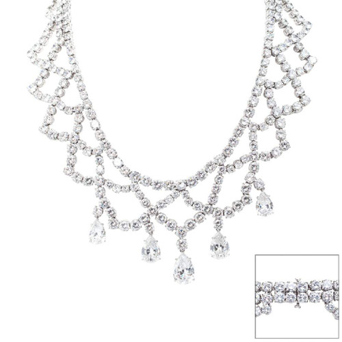 ROUND STONE WITH PEAR DROP - N109/CZ