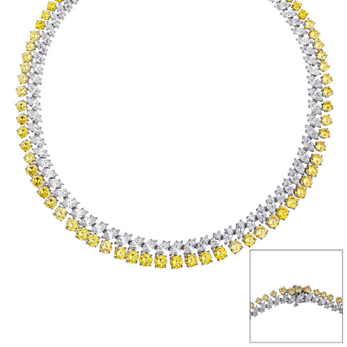 ROUND AND MARQUISE NECKLACE - N107SM/CAN/CZ ROUND AND MARQUISE NECKLACE - N107SM/CAN/CZ
