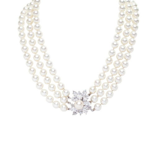 NECKLACE PEARLS - N17554/38/PL/CZ