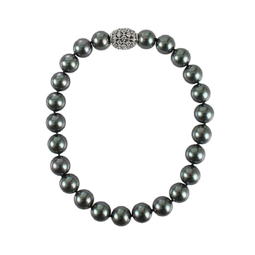 NECKLACE W/15MM PL W/F557 CLASP - NF557/15/PL/CZ