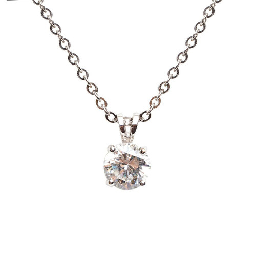 1CT SOLITAIRE PENDANT WITH BAIL - P1RBAIL/CZ