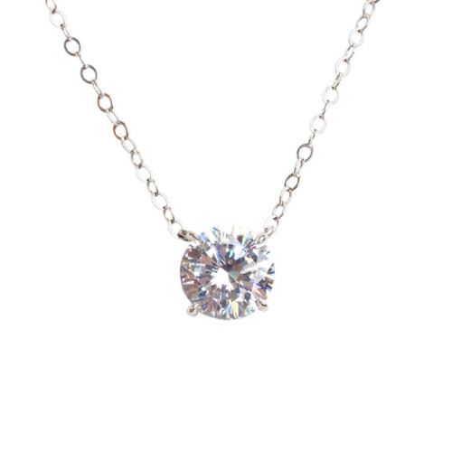 2CT SOLITAIRE PENDANT - P2R/CZ