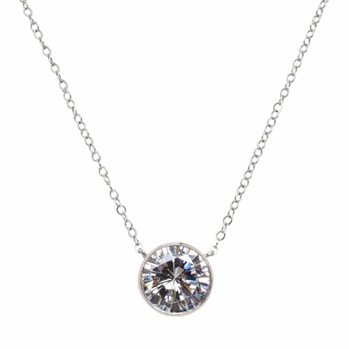 5CT BEZEL SET PENDANT - PTB5/CZ
