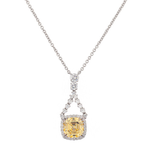 5CT ASSCHER PENDANT - PF1268/CANARY