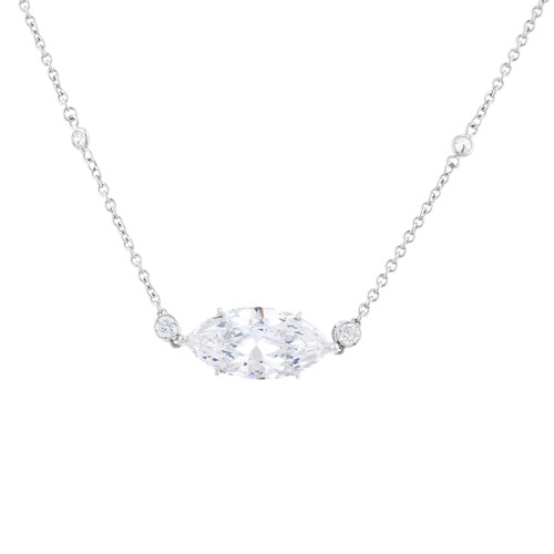 5CT EAST/WEST SET MARQUISE PENDANT 