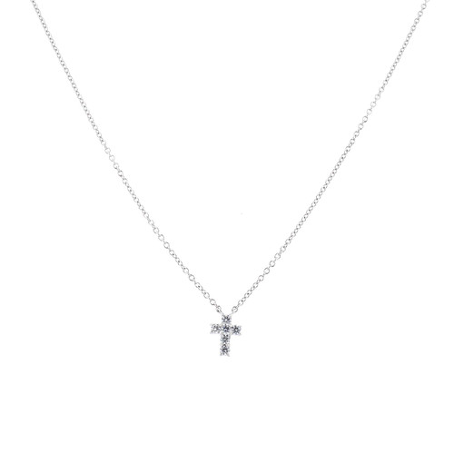 SMALL CROSS PENDANT - PF1371/CZ