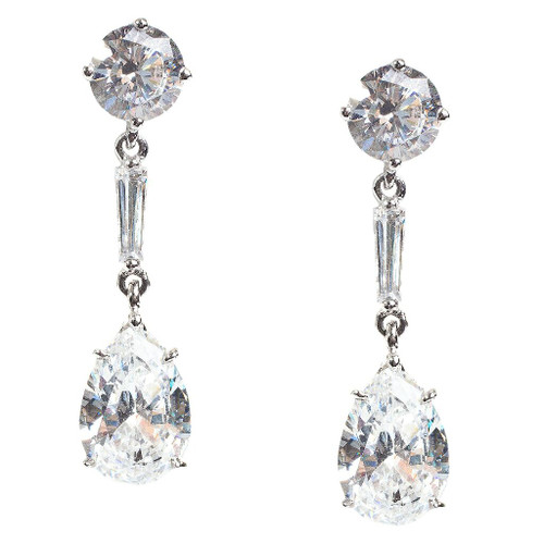 EARRING RD -W/BAG -W/PS - RDWBPS/CZ