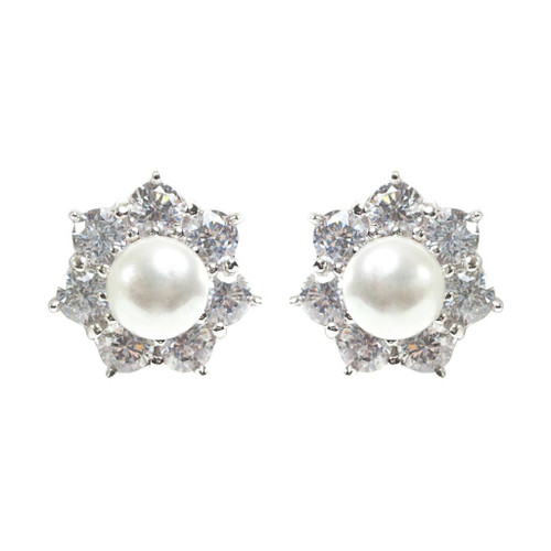Pearl Flower Stud Earrings Pearl Flower Stud Earrings