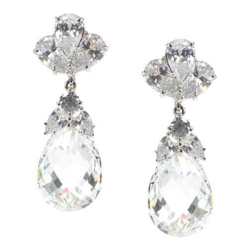 EARRING 3 PS W/BRIOLETTE  - EF89D50/CZ
