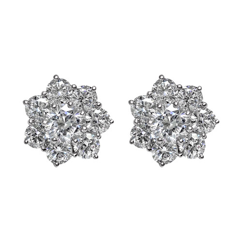 Flower Stud Earrings (5.15 TCW) Flower Stud Earrings (5.15 TCW)