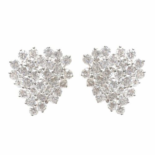 EARRING CLUSTER OF RDS  - 17314E/CZ