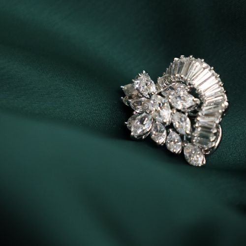 EARRING ARRAY OF MARQ W/BAG SET DN CRV 1 SIDE - EF193/CZ