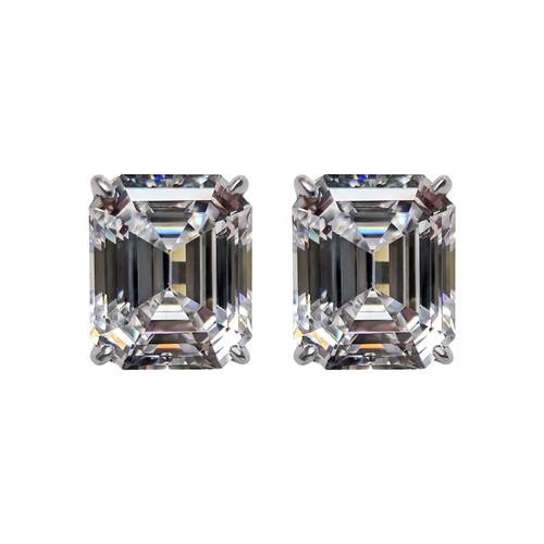 Emerald Clip Studs with Vermeil (14 TCW)