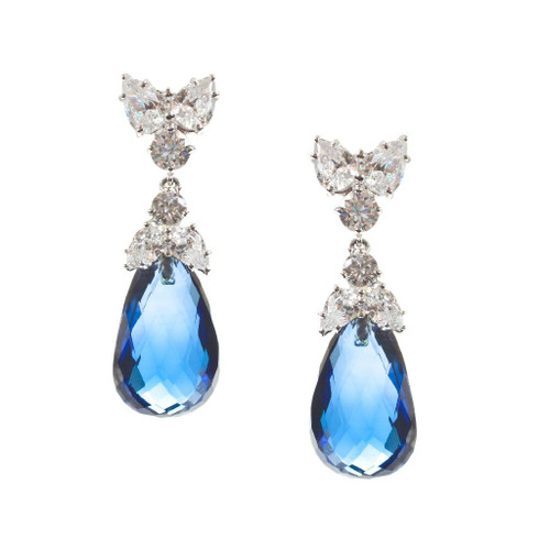 EARRING briolette - EF627/SAP/CZ