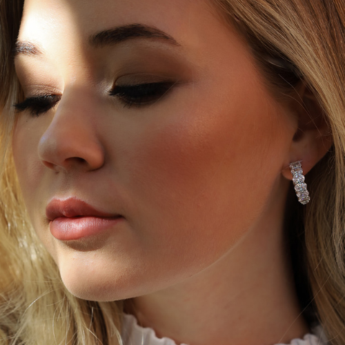 Oval-Cut Hoop Earrings (11 TCW) Oval-Cut Hoop Earrings (11 TCW)