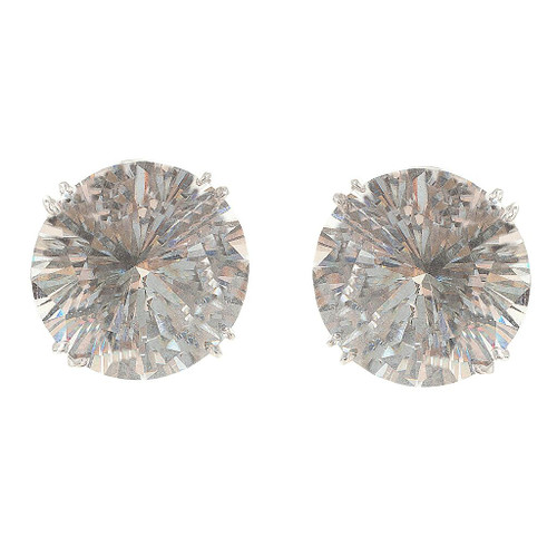 ROUND STUD SET IN OMEGA BACK - STRD24/CZ