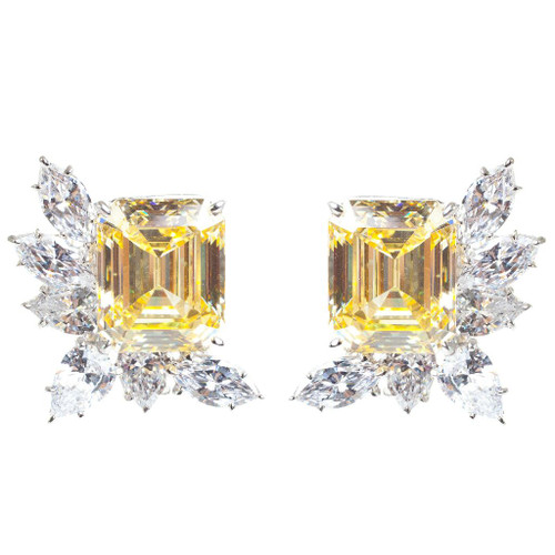 ASSCHER CUT  SURR. BY PEARS & MARQ - EF962/CAN/CZ