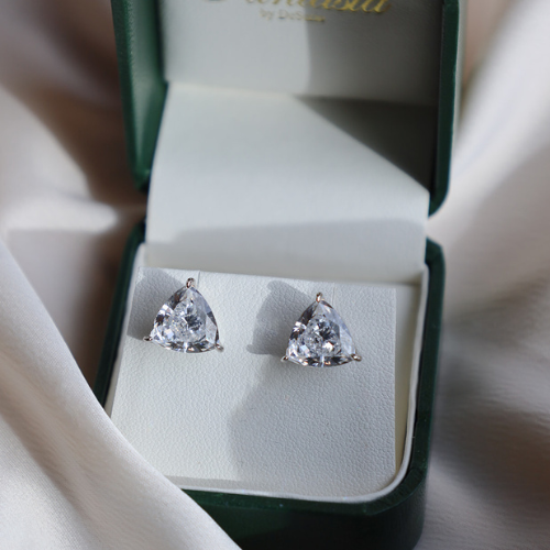 Trillion Studs Post Clip with Vermeil (10 TCW) Trillion Studs Post Clip with Vermeil (10 TCW)