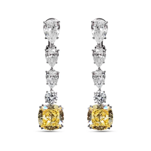 GRADUATE PEARS WITH 5CT CUSHION DROP - EF160/CAN/CZ