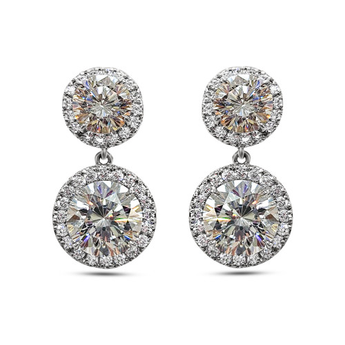1.25CT WITH 2.5CT DROP PAVE EARRING - EF1155/CZ
