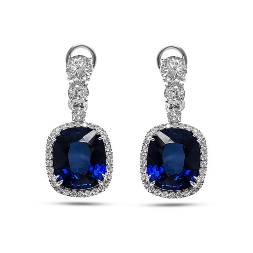 PAVE CUSHION DROP EARRING - EF1214/SAP/CZ