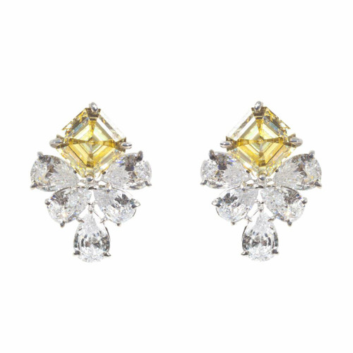 ASSCHER WITH 5 PEARSHAPE DROPS - EF144T/CAN/CZ