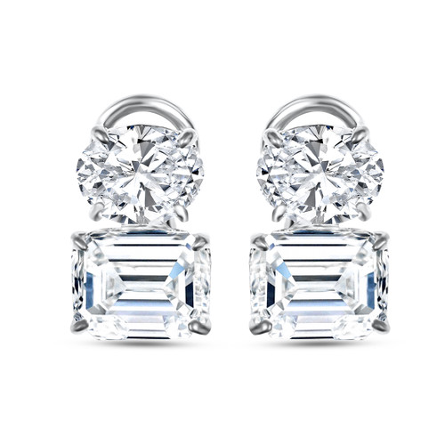 Oval & Emerald-Cut Double Stud (8 TCW) Oval & Emerald-Cut Double Stud (8 TCW)
