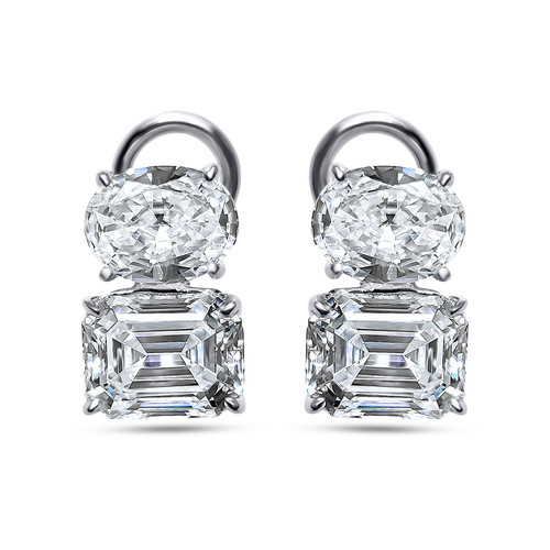 Oval & Emerald-Cut Double Stud (8 TCW)