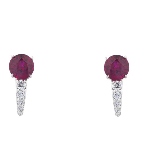 2.5CT SOLITAIRE WITH STONES BELOW - EF1375/RUB/CZ