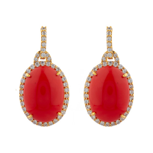 CABACHON WITH MICRO PAVE ON WIRE - EF1001/COR/CZ