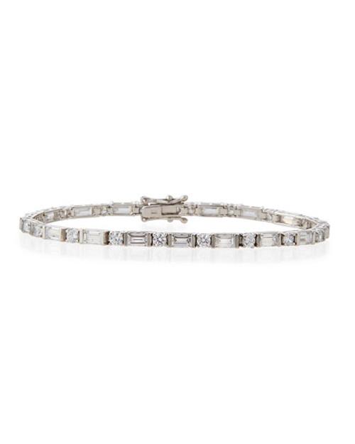 Alternating Baguette and Round Bracelet (7.2 TCW) Alternating Baguette and Round Bracelet (7.2 TCW)
