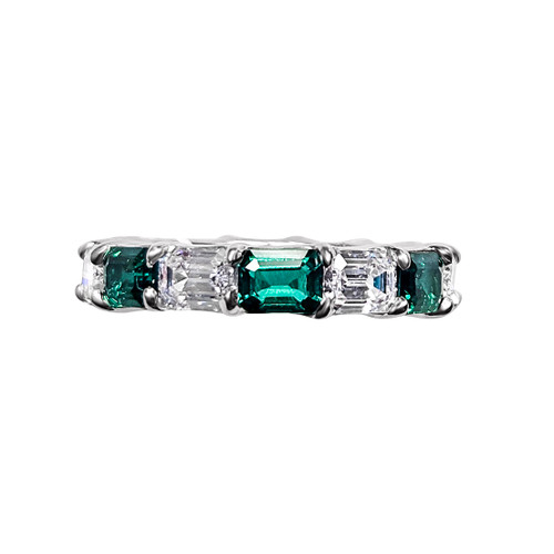 Emerald Cut Eternity Band