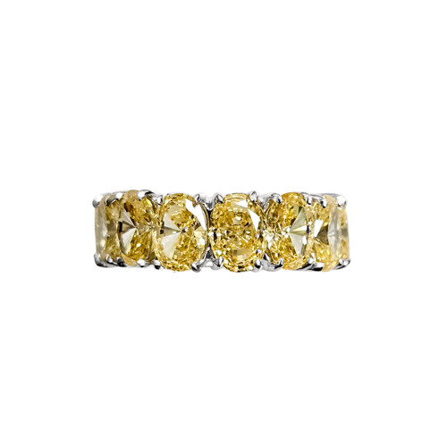Oval Canary Eternity Band (10 TCW) Oval Canary Eternity Band (10 TCW)