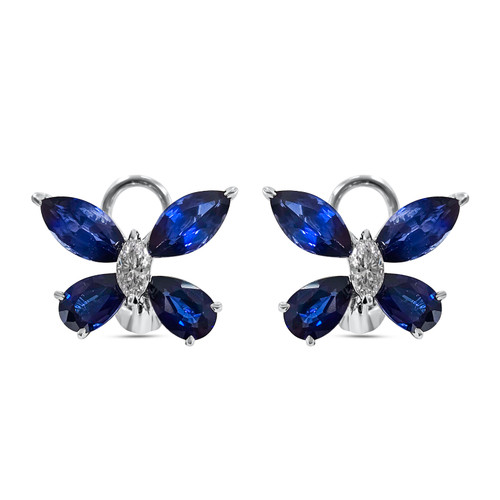 Sapphire Butterfly Stud Earrings (5.5 TCW) Sapphire Butterfly Stud Earrings (5.5 TCW)