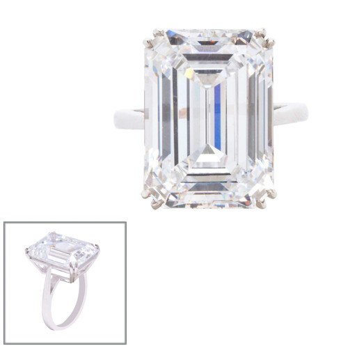 Asscher Solitaire Ring (14 TCW)
