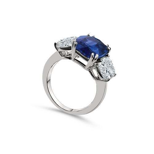 Carat Lab Created Cushion Cut Sapphire with Carat Cushion Cut