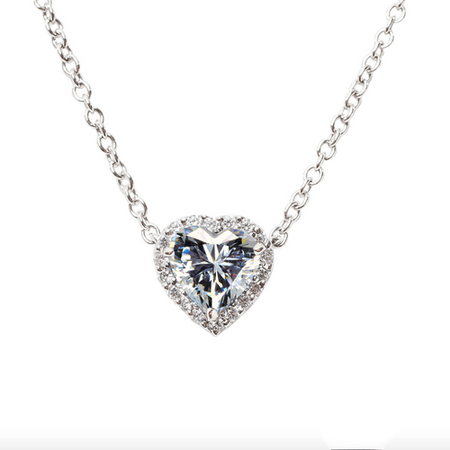 Heart with Micro Pave Pendant (2.5 CT) Heart with Micro Pave Pendant (2.5 CT)