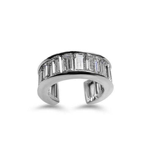 Channel Set Baguette Ear Cuff