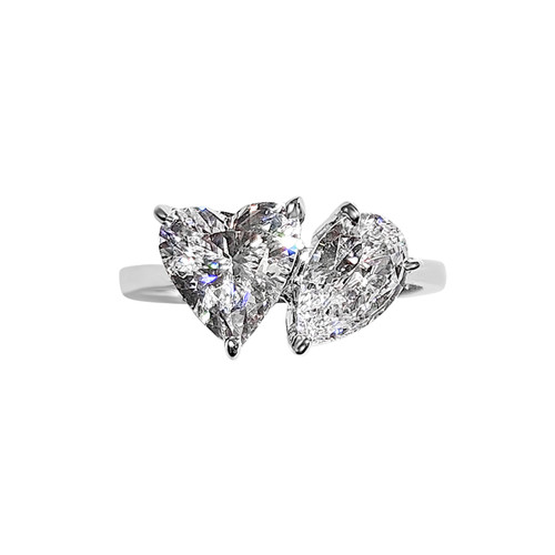 Toi et Moi Heart and Pear-Cut Ring (2.5 TCW) Toi et Moi Heart and Pear-Cut Ring (2.5 TCW)