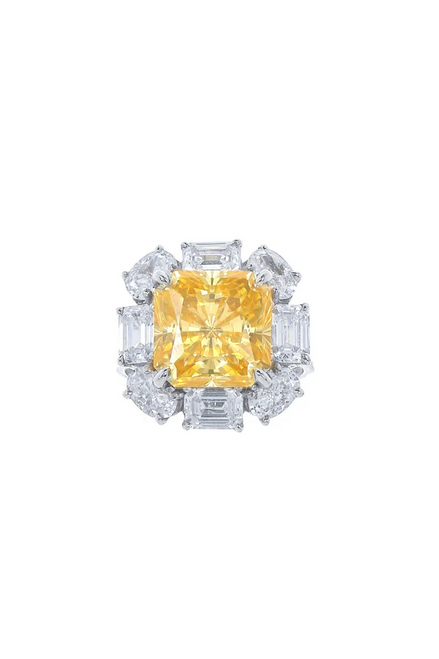 8ct Cushion Canary Cut Ring (12 TCW) 8ct Cushion Canary Cut Ring (12 TCW)