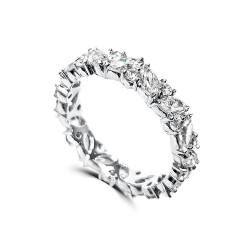 Marquise and Round Fashion Eternity Band(2.5 TCW)
