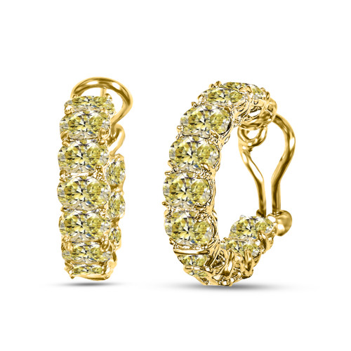 INSIDE/OUTSIDE .5CT CANARY OVAL EARRING (11 TCW)