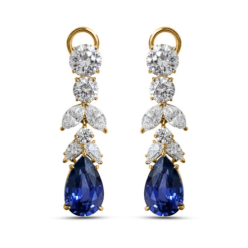 ROUND AND PEAR SHAPE DROP EARRING