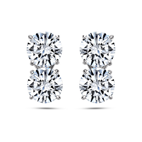 My Wedding Wardrobe Round Double Stud Earrings (8 TCW)