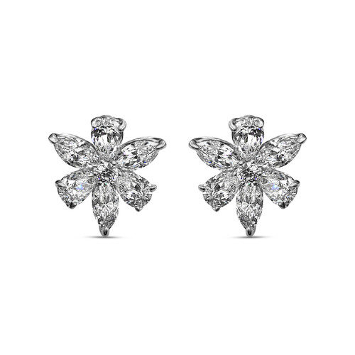 Marquise and Pear Flower Earring