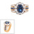 Oval Sapphire Statement Ring with Halo (6.95 TCW)