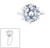5ct Round Cut Solitaire Ring. Center stone size: 11mm 17166-10-CZ-14K