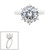 4ct Round Cut Solitaire Ring. Center stone size: 10mm 17166-7-CZ-14K