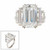 6CT CENTER GRADUATED EMERALD CUT RING F1064SM-CZ-14K