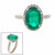 Oval Emerald Micropave Halo Ring (4.75 TCW)
